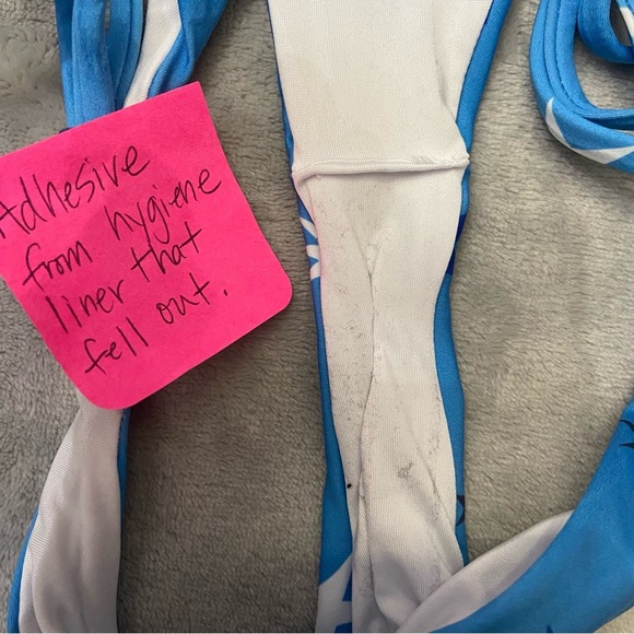 New! Beach Riot star print thong cheeky Brazilian bikini bottom 24989 - Picture 6 of 8